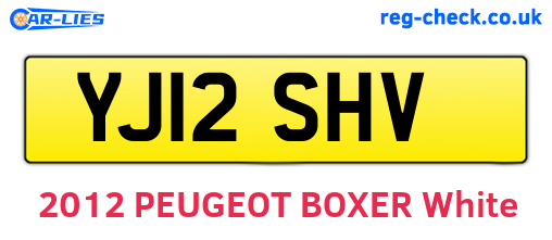 YJ12SHV are the vehicle registration plates.