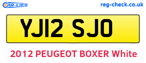 YJ12SJO are the vehicle registration plates.