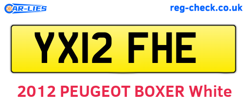 YX12FHE are the vehicle registration plates.