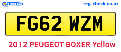 FG62WZM are the vehicle registration plates.