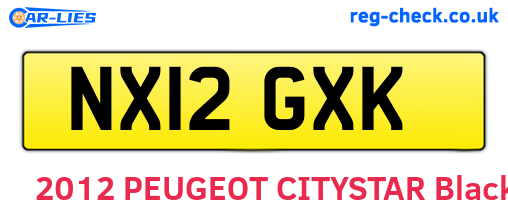 NX12GXK are the vehicle registration plates.