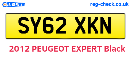 SY62XKN are the vehicle registration plates.
