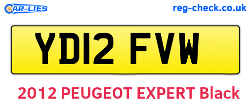 YD12FVW are the vehicle registration plates.