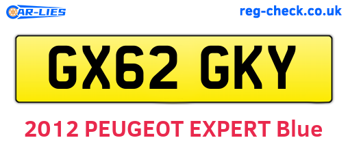 GX62GKY are the vehicle registration plates.