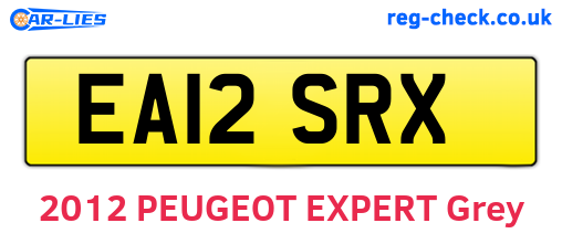 EA12SRX are the vehicle registration plates.
