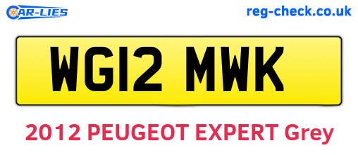 WG12MWK are the vehicle registration plates.