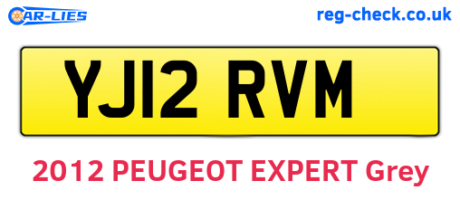 YJ12RVM are the vehicle registration plates.