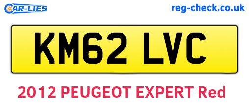 KM62LVC are the vehicle registration plates.