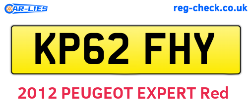 KP62FHY are the vehicle registration plates.