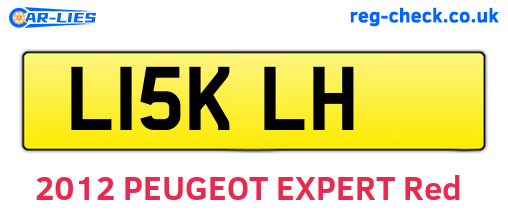 L15KLH are the vehicle registration plates.