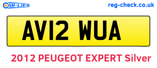 AV12WUA are the vehicle registration plates.