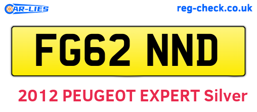FG62NND are the vehicle registration plates.