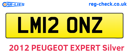 LM12ONZ are the vehicle registration plates.