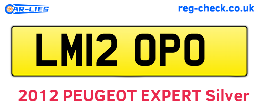 LM12OPO are the vehicle registration plates.