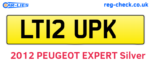 LT12UPK are the vehicle registration plates.