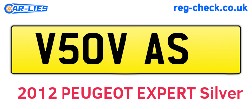 V50VAS are the vehicle registration plates.