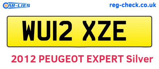WU12XZE are the vehicle registration plates.