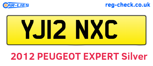 YJ12NXC are the vehicle registration plates.