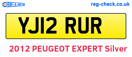 YJ12RUR are the vehicle registration plates.