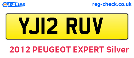 YJ12RUV are the vehicle registration plates.