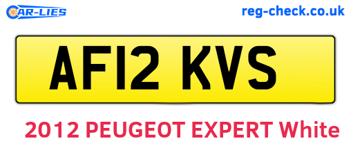AF12KVS are the vehicle registration plates.