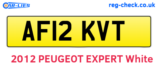 AF12KVT are the vehicle registration plates.