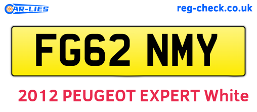 FG62NMY are the vehicle registration plates.