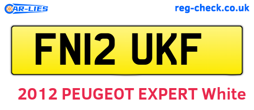 FN12UKF are the vehicle registration plates.