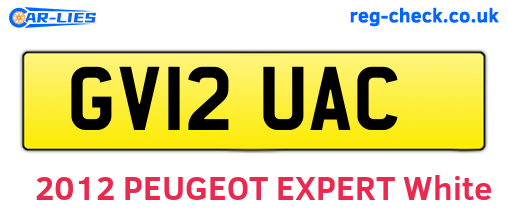 GV12UAC are the vehicle registration plates.