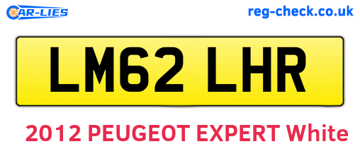 LM62LHR are the vehicle registration plates.