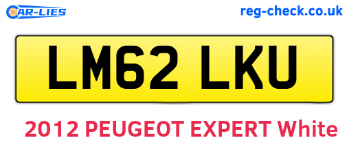 LM62LKU are the vehicle registration plates.