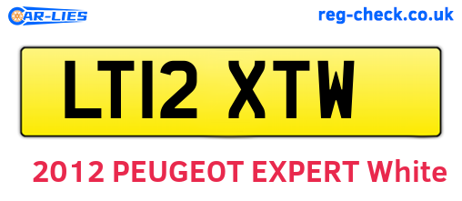 LT12XTW are the vehicle registration plates.
