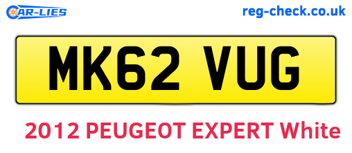 MK62VUG are the vehicle registration plates.