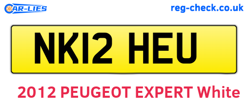NK12HEU are the vehicle registration plates.