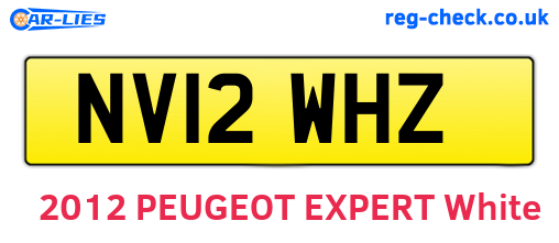 NV12WHZ are the vehicle registration plates.