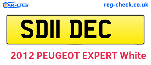 SD11DEC are the vehicle registration plates.