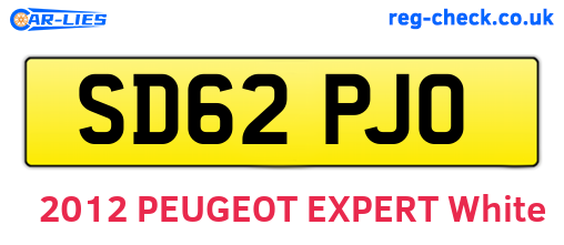 SD62PJO are the vehicle registration plates.