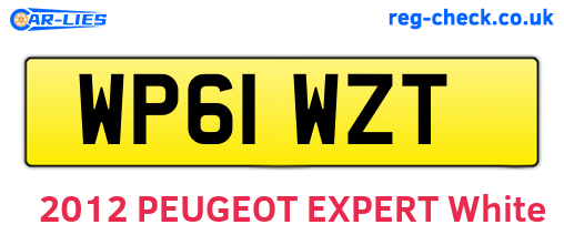 WP61WZT are the vehicle registration plates.