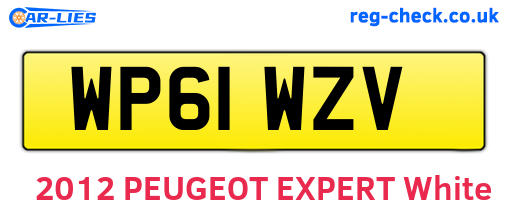 WP61WZV are the vehicle registration plates.