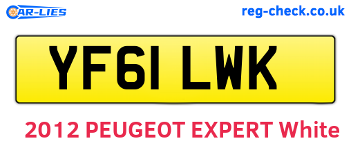 YF61LWK are the vehicle registration plates.