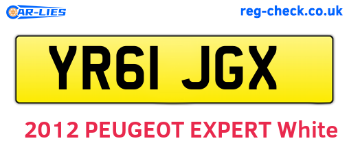 YR61JGX are the vehicle registration plates.