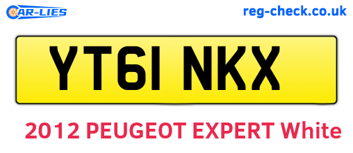 YT61NKX are the vehicle registration plates.