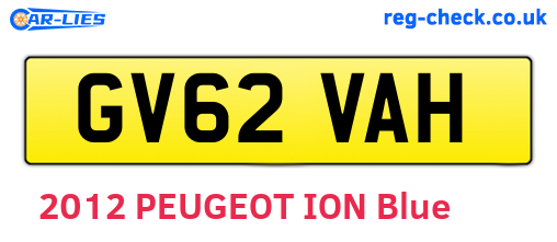 GV62VAH are the vehicle registration plates.