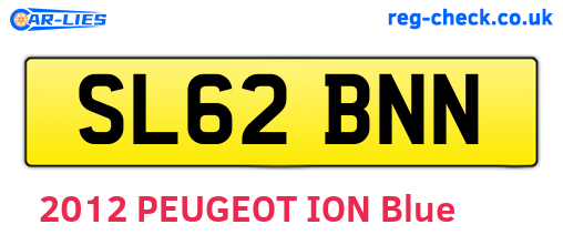 SL62BNN are the vehicle registration plates.