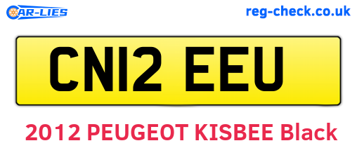 CN12EEU are the vehicle registration plates.