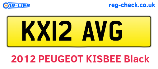 KX12AVG are the vehicle registration plates.