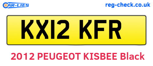 KX12KFR are the vehicle registration plates.