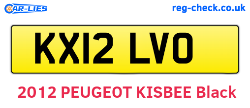 KX12LVO are the vehicle registration plates.