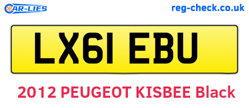 LX61EBU are the vehicle registration plates.