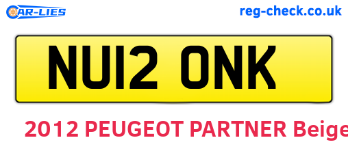 NU12ONK are the vehicle registration plates.